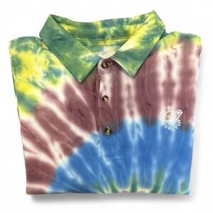 Grateful Dead x Section 119 Shirt Tie Dye Polo Dancing Bear Logo Mens Small
